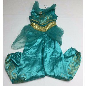 Disney Aladdin Princess Jasmine Girls Halloween Costume Size M 7 8 Teal No Cape